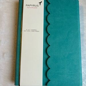 Papyrus Gold and Teal Journal with Art Deco Design